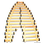 Rete mobile a doghe doppia 200 x 140 cm sp. 8 mm