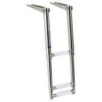 Scaletta inox telescopica stretta 3 gradini bianchi