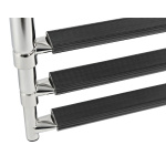 Scaletta inox telescopica stretta 3 gradini neri