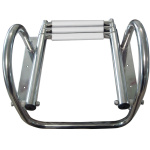 Scaletta 3 gradini neri con corrimano - immagine 2