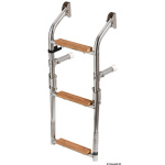 Scaletta inox/legno 3 gradini