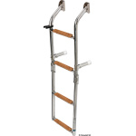 Scaletta inox/legno 4 gradini