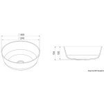 Lavello tondo in Ocritech bianco diam 300 - immagine 2