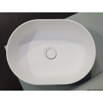 Lavello semiovale in Ocritech bianco 350x260