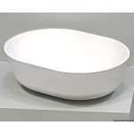 Lavello semiovale in Ocritech bianco 350x260 - immagine 3