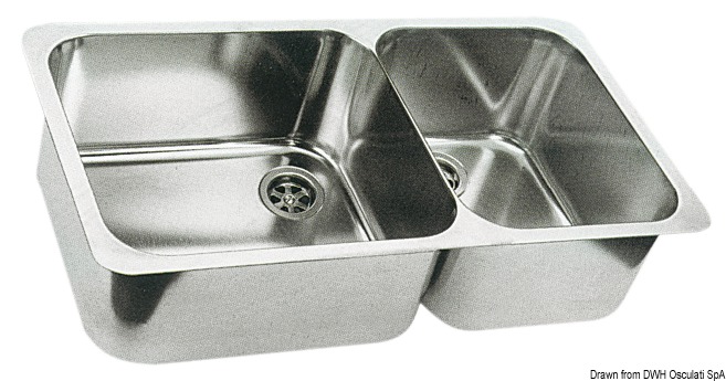 4.2.7 Lavello doppio 600 x 320 mm inox - immagine 1