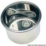 Lavello inox tondo 385 x 180 mm