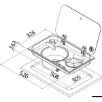 Piano cottura 1 fuoco - lavello SX con miscelatore - immagine 2