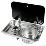 Piano cottura 1 fuoco - lavello DX con miscelatore