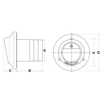 Uscita scappamento per tubi 40 mm - immagine 2