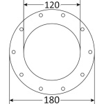 Botola ispezione nera diam. 120 mm - immagine 2