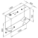 Serbatoio per acqua 345 l sinistro
