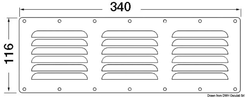 53.021.00B.jpg Griglia areazione 116 x 340 mm + antizanzare - immagine 1