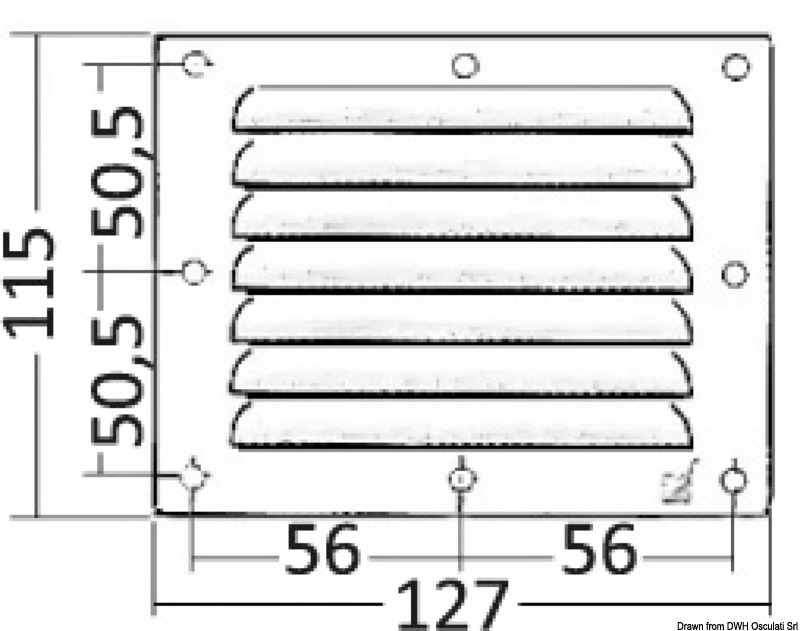 53.021.01.jpg Griglia areazione inox 115 x 127 mm - immagine 1