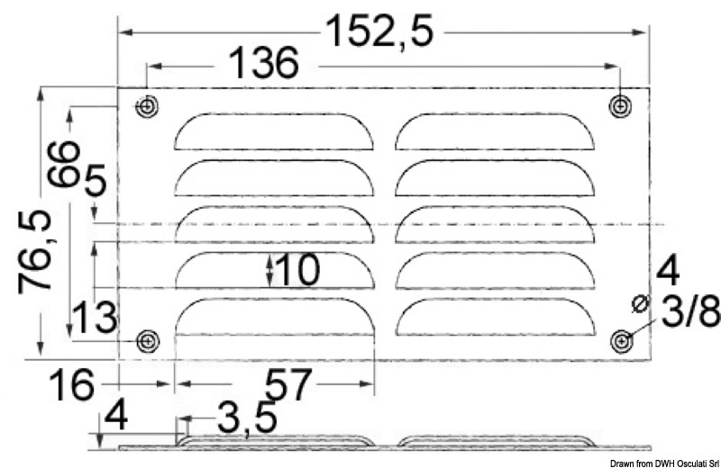 53.021.05.jpg Griglia areazione inox 76 x 152 mm - immagine 1