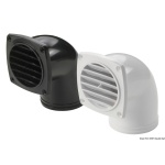 Presa d'aria ABS con collare 90° mm 92 x 92 bianca