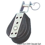 Bozzello sfere 1 puleggia girevole U 6x22