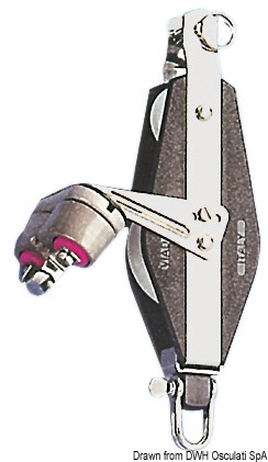4.0.2 Bozzello 2 pulegge violino strozzascotte C con arricavo - immagine 1