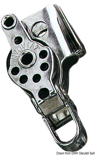 4.2.7 Bozzello inox 2 pulegge arricavo strozzatore 17x5 - immagine 1