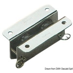 Bozzello inox incasso 2 pulegge 25x8