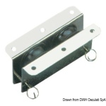 Bozzello inox incasso 2 pulegge 33x10