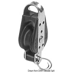 Bozzello inox 1 puleggia arricavo 22x6