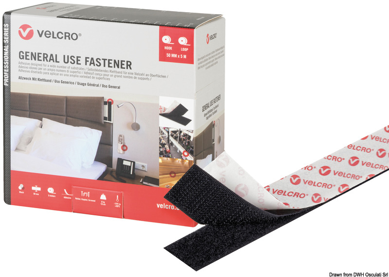 65.452.04.jpg VELCRO® Brand GENERAL USE 5 m x 50 mm nero - immagine 1