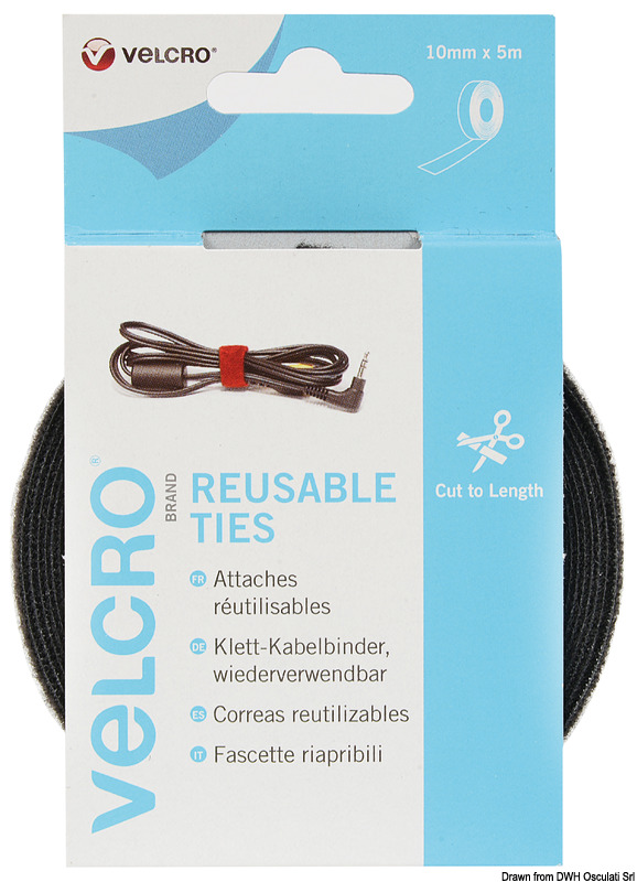 65.455.05.jpg VELCRO® Brand ONE-WRAP® Rotolo mm10 x 5mt nero - immagine 1