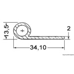 Profilo nero 2x34,1x13,5 mm - immagine 2