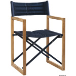 Sedia pieghevole teak ARC The Square blu navy