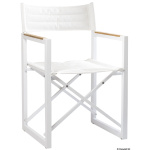 Sedia pieghevole alluminio teak ARC The Square bianca