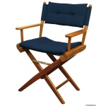 Sedia teak pieghevole imbottita blu navy