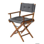 Sedia teak pieghevole imbottita grigio scuro
