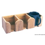 Porta tazze 3 posti teak