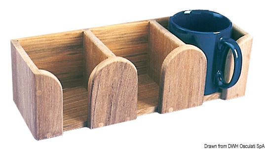4.0.2 Porta tazze 3 posti teak - immagine 1