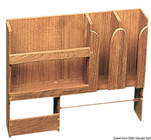 4.0.2 Porta piatti teak 490x106x425 mm - immagine 1