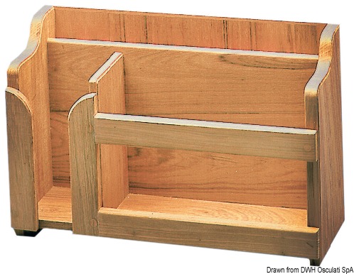 4.0.2 Porta piatti teak 395x152x282 mm - immagine 1