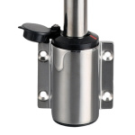 Asta 100 cm inox con fanale plastica nera - immagine 2